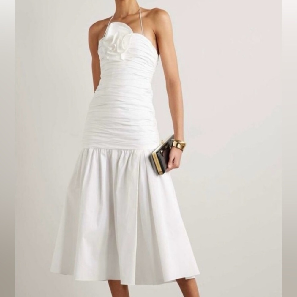 Carolina Herrera White Midi Dress